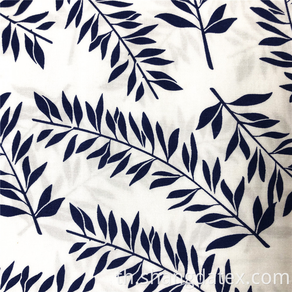 Fine Slim Leaves Design Rayon Prints